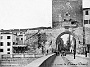 Padova-Veduta tardo Ottocentesca di ponte e Porta Molino,prima dell'apertura del passaggio pedonale (Adriano Danieli)